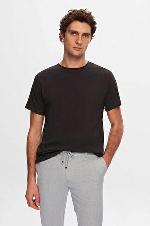 Ds Damat Slim Fit Antrasit %100 Pamuk T-Shirt 4HC141996753M