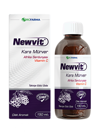 Newvit Kara Mürver & Afrika Sardunyası İçeren Takviye Edici Gıda 150 ml