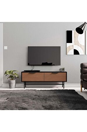 4010 BLANCO 138 CM (METAL AYAKLI) TV ÜNİTESİ SİYAH KAPLAN