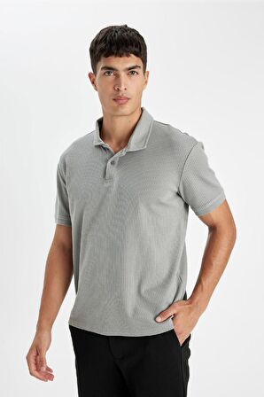 DeFacto Regular Fit Basic Düz Kısa Kollu Polo Tişört D4814AX24SMGR67