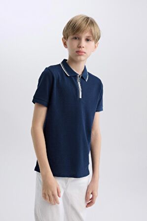 Erkek Çocuk Regular Fit Polo Yaka Pike Kısa Kollu Polo Tişört
