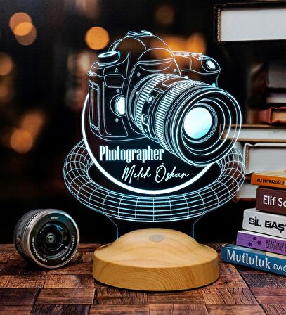 Fotoğrafçıya Hediye DSLR Fotoğraf Makinesi 3D Led Lamba