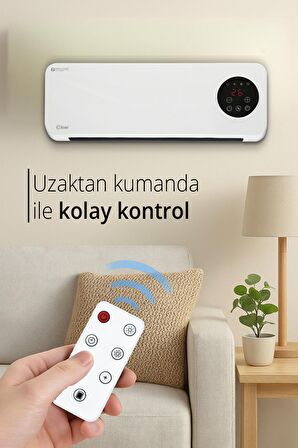 Kiwi Duvar Tipi Isıtıcı Fan