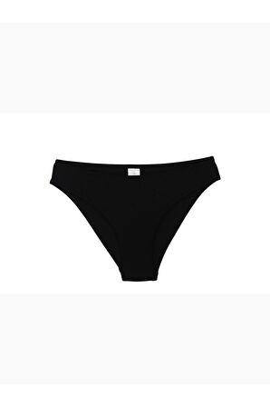 Siyah Düz Kalın Kenar Bikini Altı