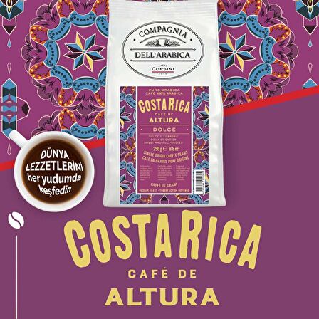 Caffe Corsini Kosta Rika Altura %100 Arabica Çekirdek Kahve 250GR