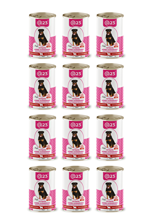 @23 Yetişkin Köpek Konservesi Kuzu Eti  Aromalı 415 g x 12 adet