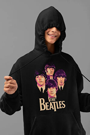 The Beatles Baskılı Unisex Oversize Müzik Grubu Hoodie