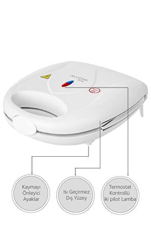 Awox Sole Seramik Tost Makinesi Mini Tost Makinesi