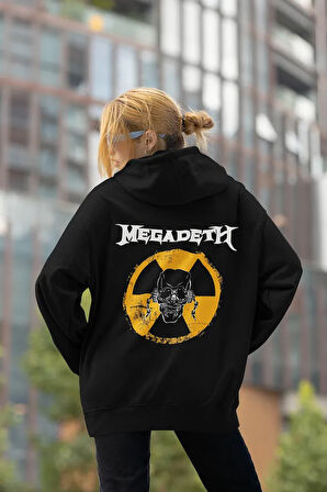 Megadeth Müzik Grubu Baskılı Unisex Oversize Rock Metal Hoodie