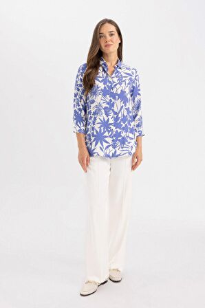 DeFacto Loose Fit Desenli Uzun Kollu Gömlek U3684AZ24SMBE284