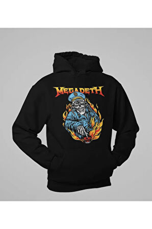 Megadeth Baskılı Unisex Oversize Rock Metal Hoodie