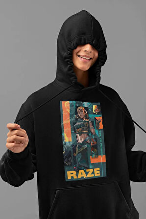 Yes Im Pumped Yazılı Unisex Oversize Vallorant Raze Hoodie