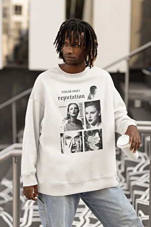 Taylor Swift Reputatiion Baskılı Unisex Oversize Şarkıcı Sweatshirt