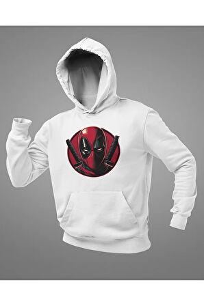 Deadpool Karakter Baskılı Unisex Oversize Hoodie