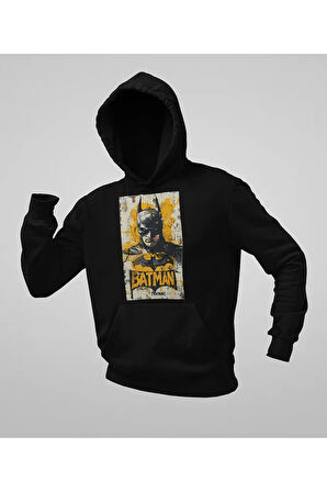 Batman Baskılı Unisex Oversize DC Hoodie