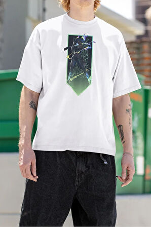 Valorrant Karakter Baskılı Unisex Oversize Neeon Tişört