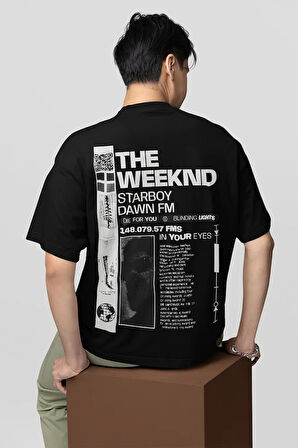 The Weeknd Starboy Dawn Fm Baskılı Unisex Oversize Rapper Tişört