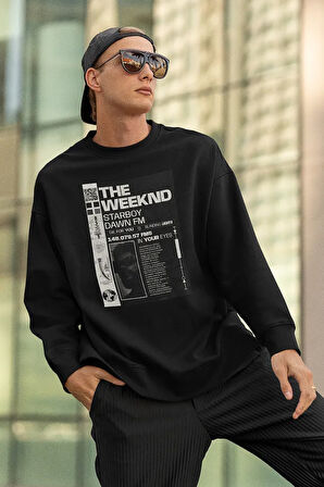 The Weeknd Starboy Dawn Fm Baskılı Unisex Oversize Sweatshirt