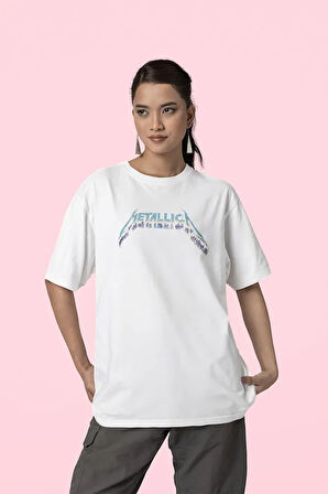 Metalllica Yazılı Unisex Oversize Tişört