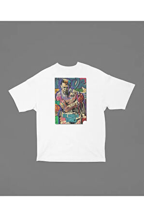 Efsane Boksör Muhammed Ali Baskılı Unisex Oversize Tişört