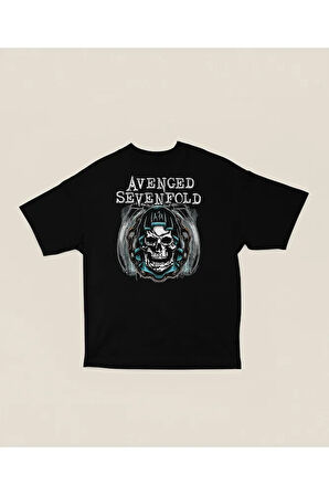 Rock Metal Müzik Grubu Temalı Avenged Sevenfold Baskılı Unisex Oversize Tişört