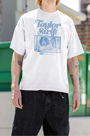 Tasarım Taylor Swift Baskılı Unisex Oversize 1989 Tişört
