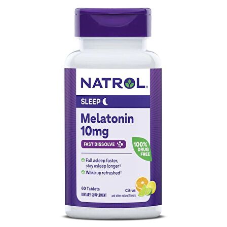 Natrol 10mg 100 tablets Maximum Strength Fast Dissolve Citrus Natural Flover