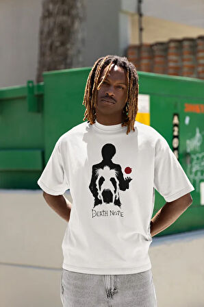 Anime Dizi Death Note Baskılı Unisex Oversize Tişört