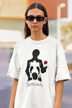 Anime Dizi Death Note Baskılı Unisex Oversize Tişört