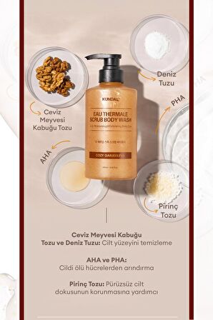 Nemlendirici ve Arındırıcı Tanecikli Vücut Yıkama Jeli Kundal Scrub Body Wash 500ml(Cozy Darjeeling)