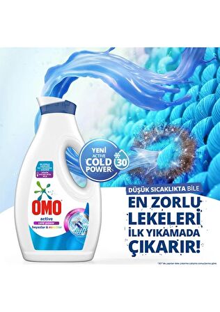 Omo Active Beyazlar - Renkliler İçin Sıvı Deterjan 1690 ml 26 Yıkama 