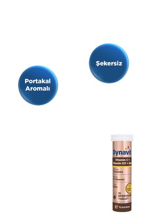 Dynavit Vitamin C + Vitamin D3 + Çinko 15 Efervesan Tablet
