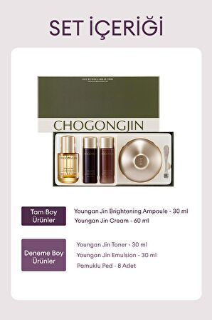Kırışıklık Karşıtı, Cilde Aydınlık ve Canlı Görünüm Sunan Set CHOGONGJIN Youngan Brightening Set
