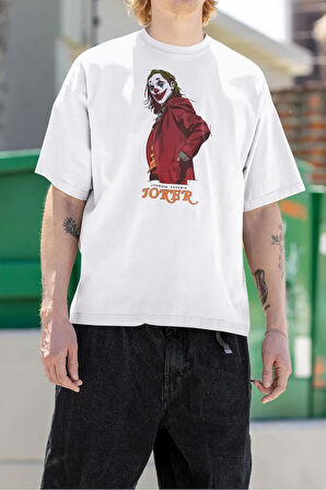 Joaquin Phoenix Joker Baskılı Unisex Oversize Tişört