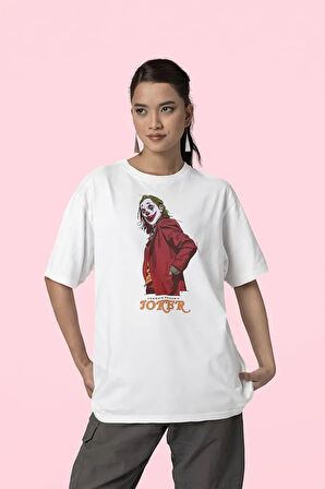 Joaquin Phoenix Joker Baskılı Unisex Oversize Tişört