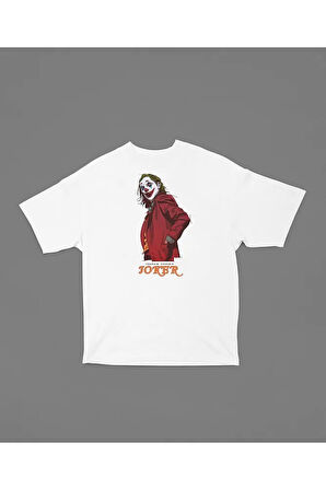 Joaquin Phoenix Joker Baskılı Unisex Oversize Tişört