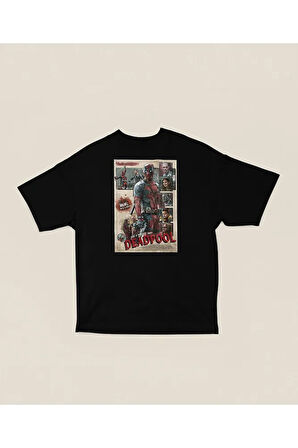 God's Perfect Idiot Deadpool Baskılı Unisex Oversize Tişört