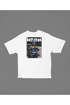 Neeon Duelist Baskılı Unisex Oversize Vaalorant Tişört