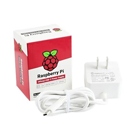 Orijinal Raspberry Pi 4 Güç Adaptörü USB-C Tipi 5V 3A