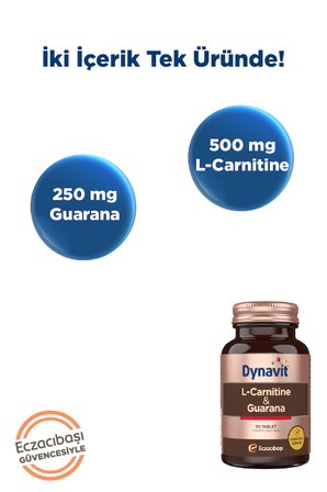 Eczacıbaşı Dynavit L-Carnitine ve Guarana Takviye Edici Gıda 30 Tablet