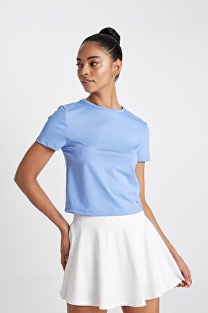 DeFactoFit Slim Fit Dar Kesim Bisiklet Yaka Arma Baskılı Sporcu Kısa Kollu Tişört C8369AX24HSPR457