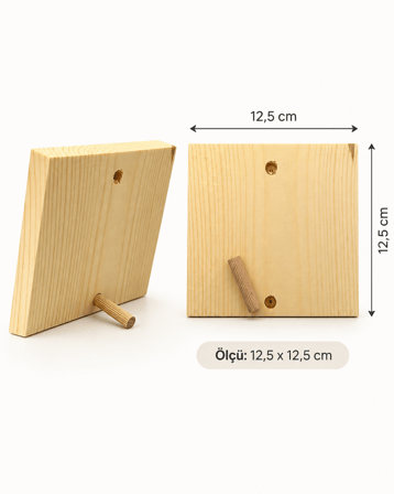 Ceren Wooden Atatürk Portreli Mermer Dekoratif Tablo 12.5x12.5 cm Masaüstü ve Duvar