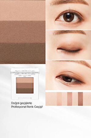 Yumuşak Dokulu, Dökülme Yapmayan 3 Renkli Göz Farı Triple Shadow (No.13 Lady Milk Tea)