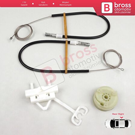 Fiat Abarth Punto Grande Evo MK3 199 2005-2024 51723327 İçin Elektrikli Arka Sağ Kapı Cam Kriko Seti