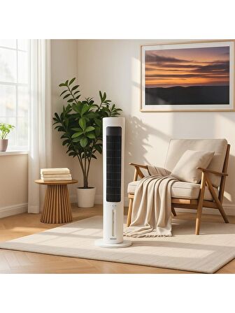 Homend Fanomen 9011H Uzaktan Kumandalı Soğuk Su & Buz Hazneli Kule Tipi Vantilatör 60W