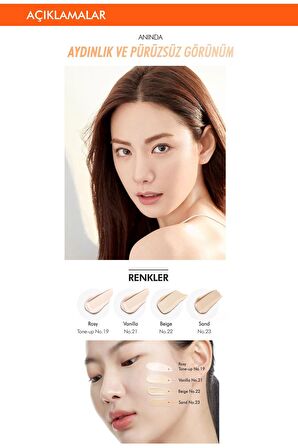 Aydınlık Görünüm Sunan&Ton Eşitleyici BB Krem 40ml SPF50+ MISSHA M Perfect Blanc BB (Beige / No.21