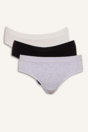 DeFacto Ribana 3'lü Paketli Slip Külot-Fall in Love E4216AX25SPBK81