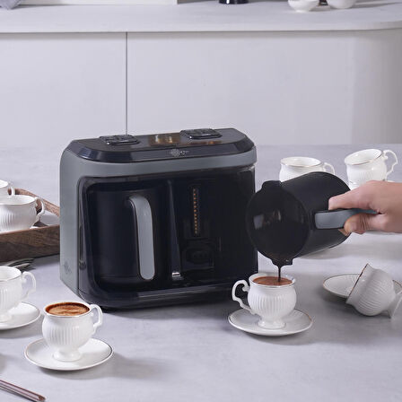 Karaca Hatır Hüp Düet İkili Aroma Türk Kahve Makinesi Space Gray