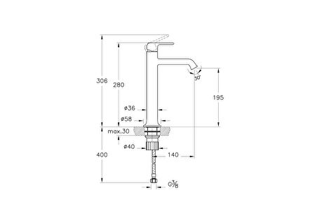 VitrA Origin A42882 Üstten Kumandalı Lavabo Bataryası, Krom