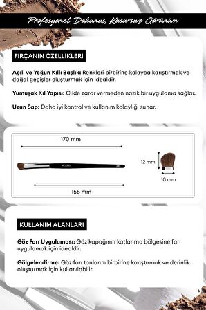 Açılı Far Karıştırma Fırçası Cre'Ars Eye Contour Brush #118